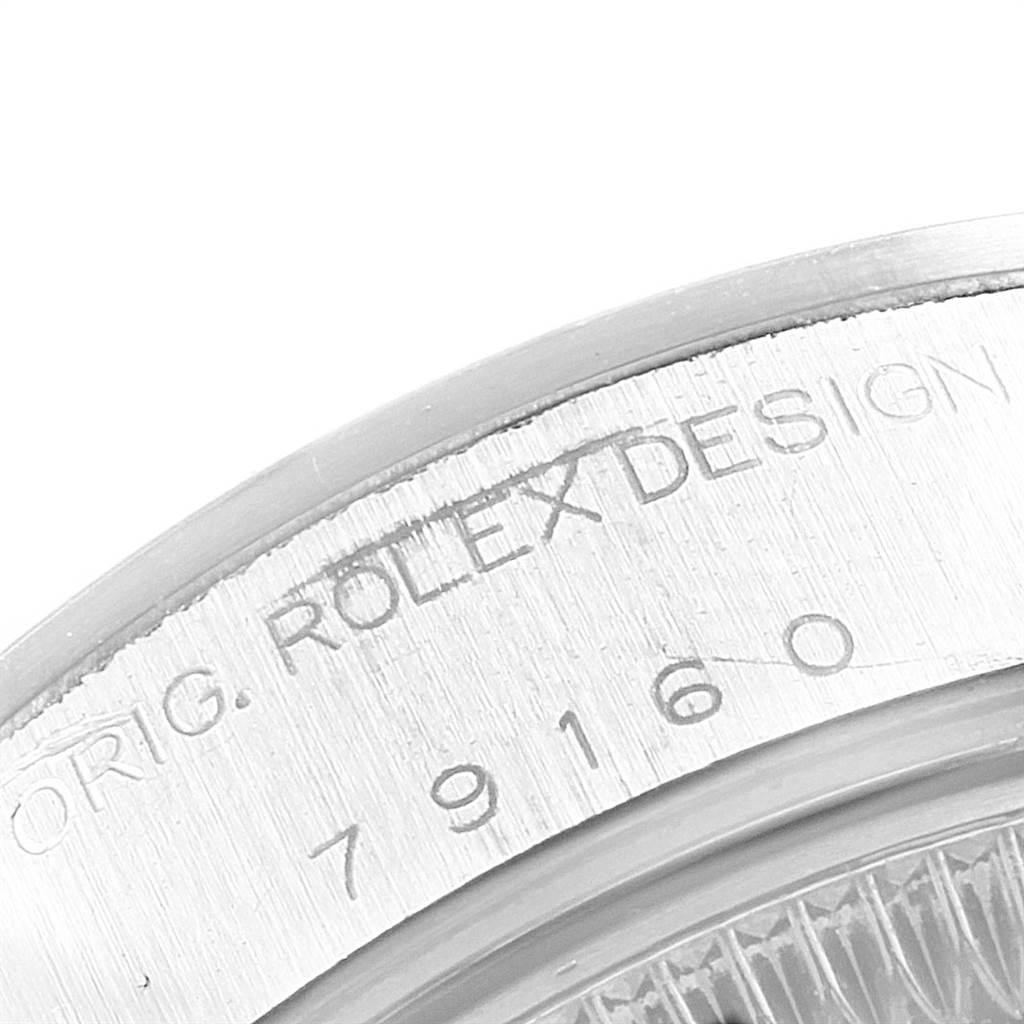 Rolex Date Blue Dial Oyster Bracelet Steel Ladies Watch 79160 5