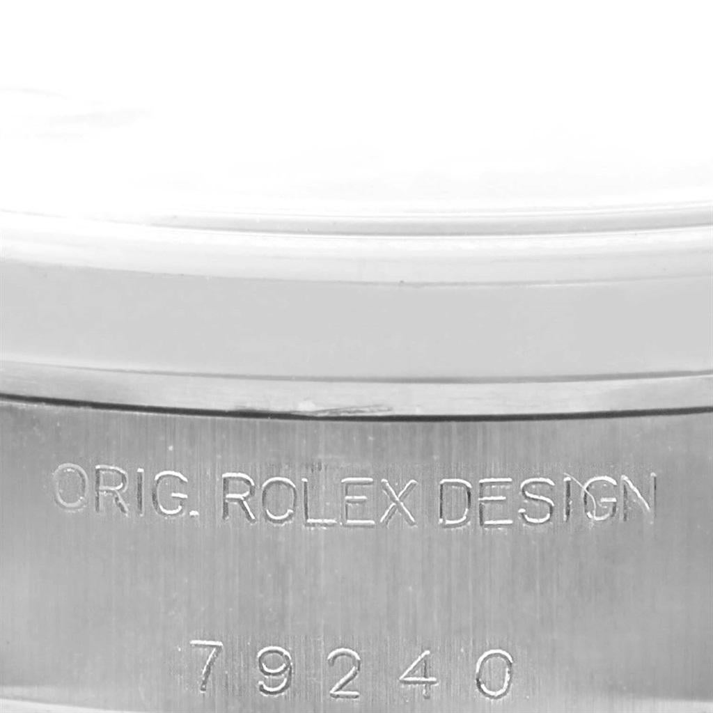 Rolex Date Blue Dial Oyster Bracelet Steel Ladies Watch 79240 For Sale 3