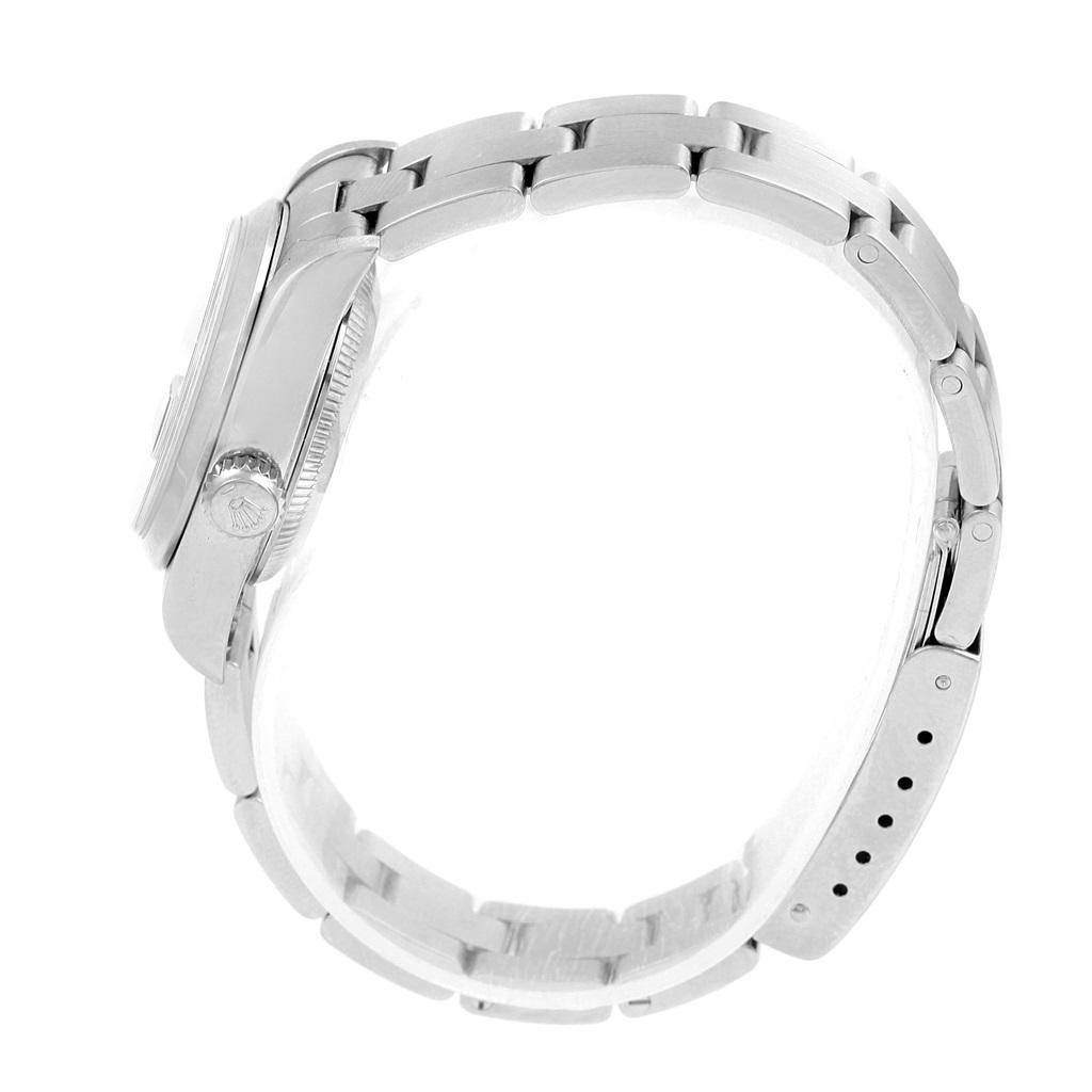 Rolex Date Blue Dial Oyster Bracelet Steel Ladies Watch 79240 For Sale 4