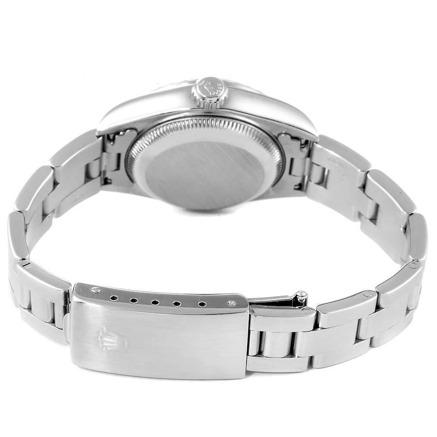 Rolex Date Blue Dial Oyster Bracelet Steel Watch 79240 For Sale 5