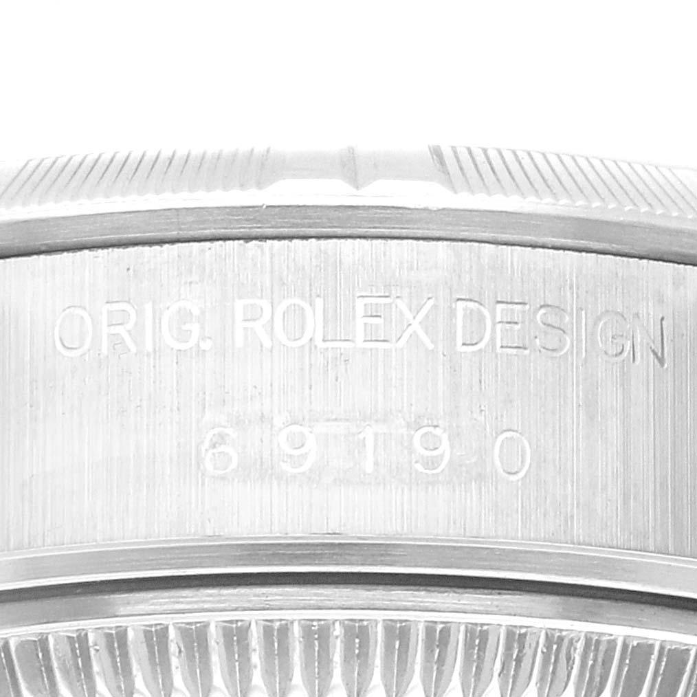 Rolex Montre Date en acier avec cadran bleu, pour femmes 69190 1