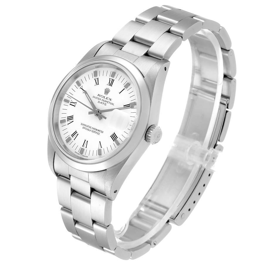 Rolex Date Domed Bezel Oyster Bracelet Steel Men's Watch 15200 Box For Sale 1