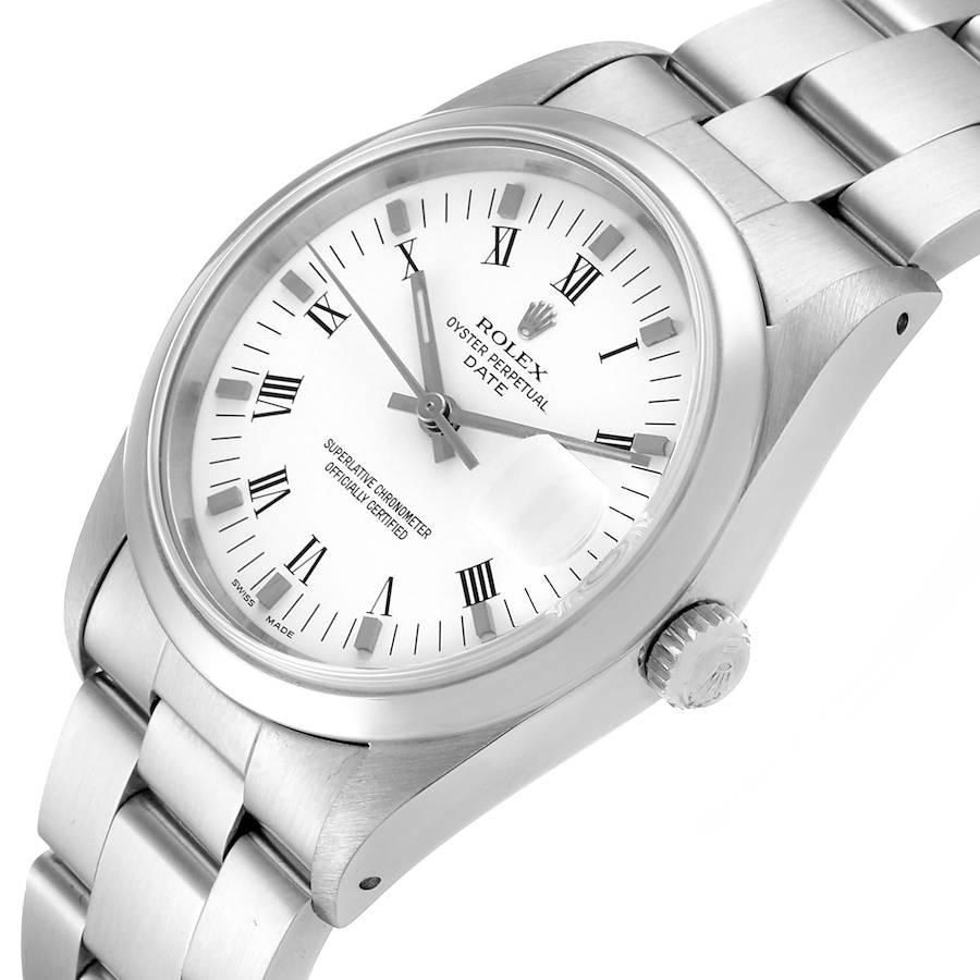 Rolex Date Domed Bezel Oyster Bracelet Steel Men's Watch 15200 Box For Sale 2