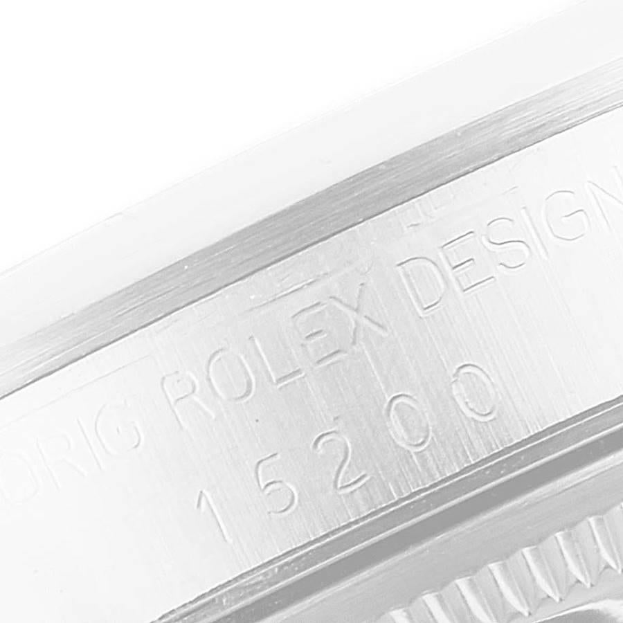 Rolex Date Domed Bezel Oyster Bracelet Steel Men's Watch 15200 Box For Sale 3