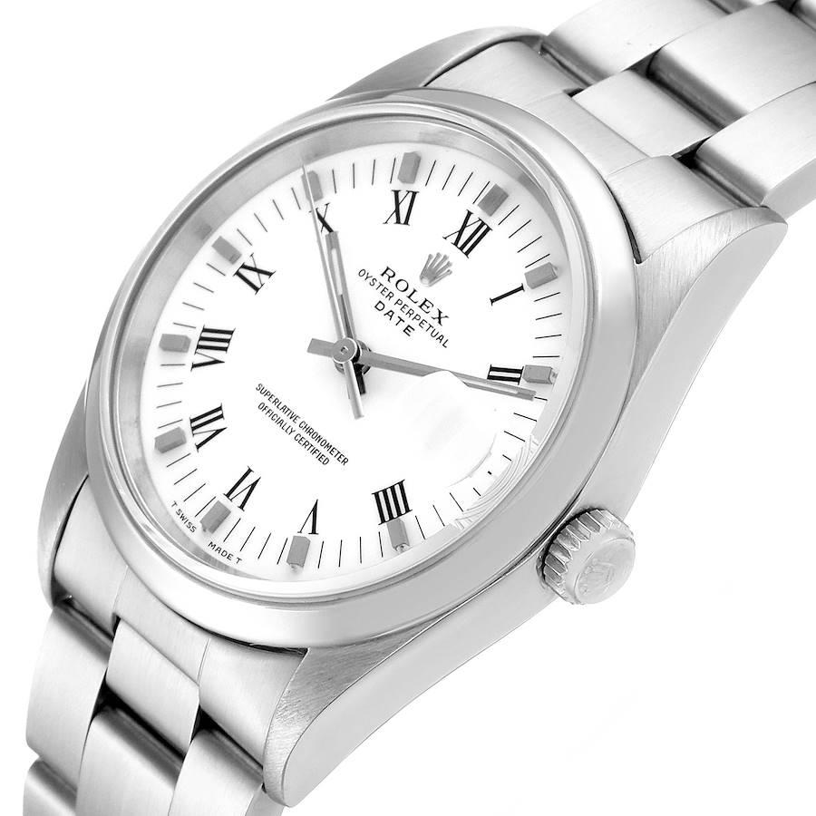 Rolex Date Domed Bezel Oyster Bracelet Steel Men's Watch 15200 For Sale 2