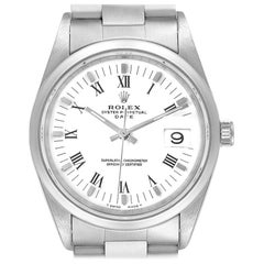 Rolex Date Domed Bezel Oyster Bracelet Steel Men's Watch 15200