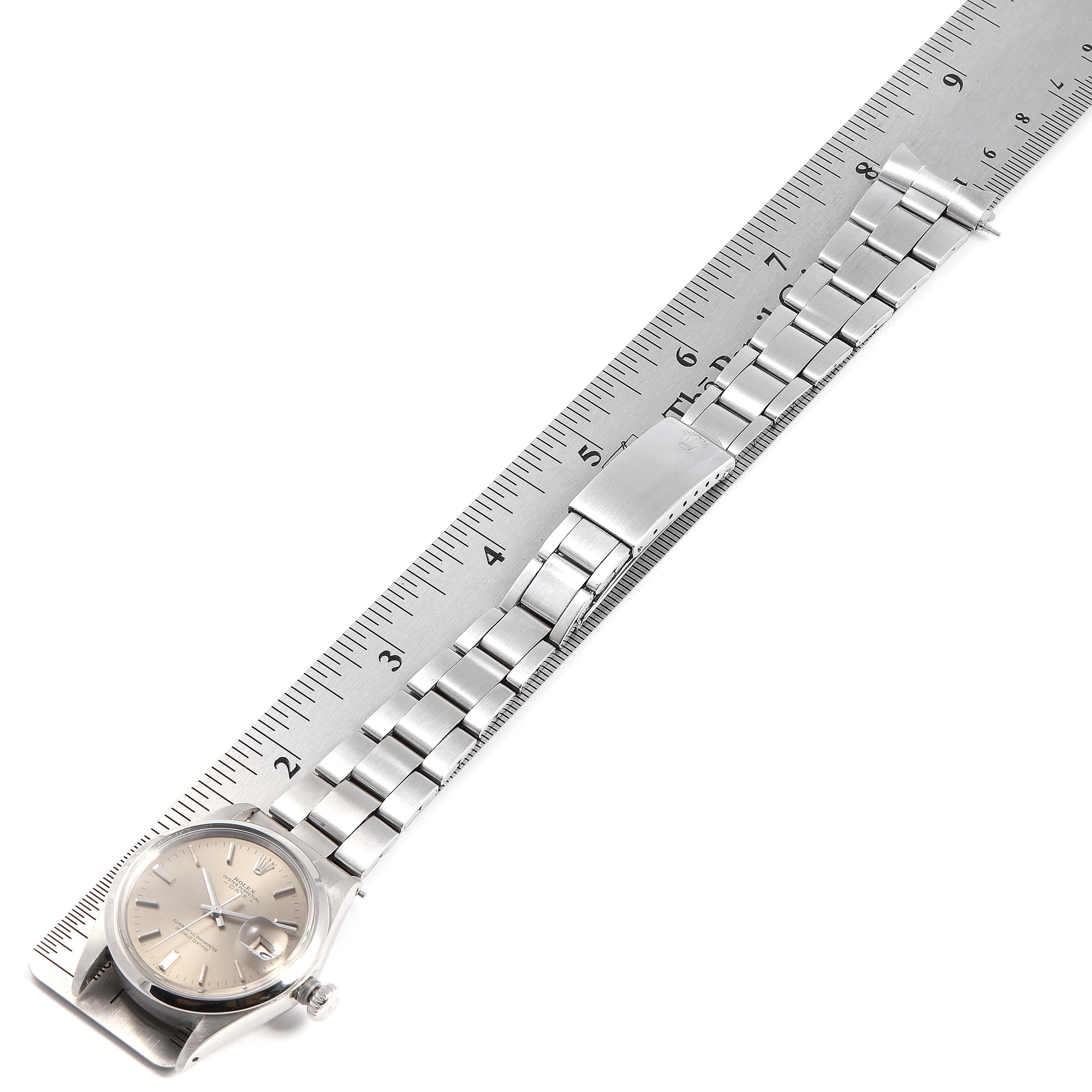 Rolex Date Grey Dial Domed Bezel Vintage Men’s Watch 1500 6