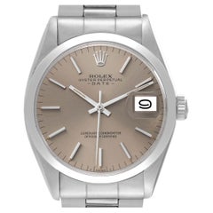 Rolex Date Grey Dial Vintage Steel Mens Watch 1500