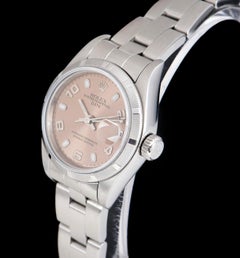Rolex Date Ladies Stainless Steel Pink Dial 79190 Automatic Wristwatch