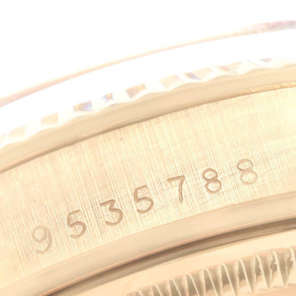 Rolex Date Men's 14 Karat Yellow Gold Blue Dial Vintage Men's Watch 15037 For Sale 3