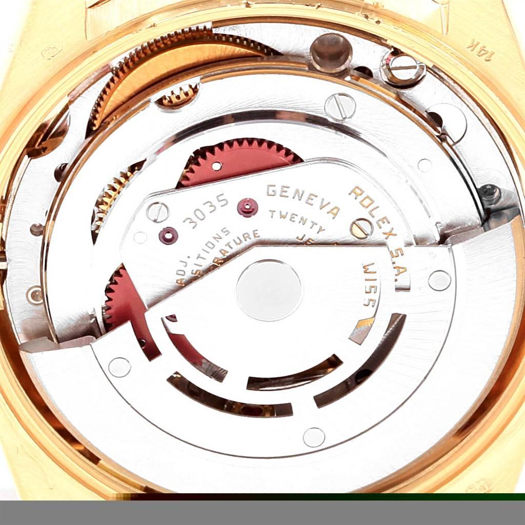 Rolex Date Men's 14 Karat Yellow Gold Diamond Vintage Men's Watch 15037 For Sale 1