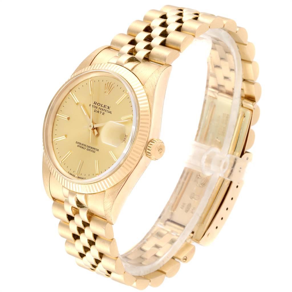 Rolex Date Men's 14 Karat Yellow Gold Vintage Men's Watch 15037 1
