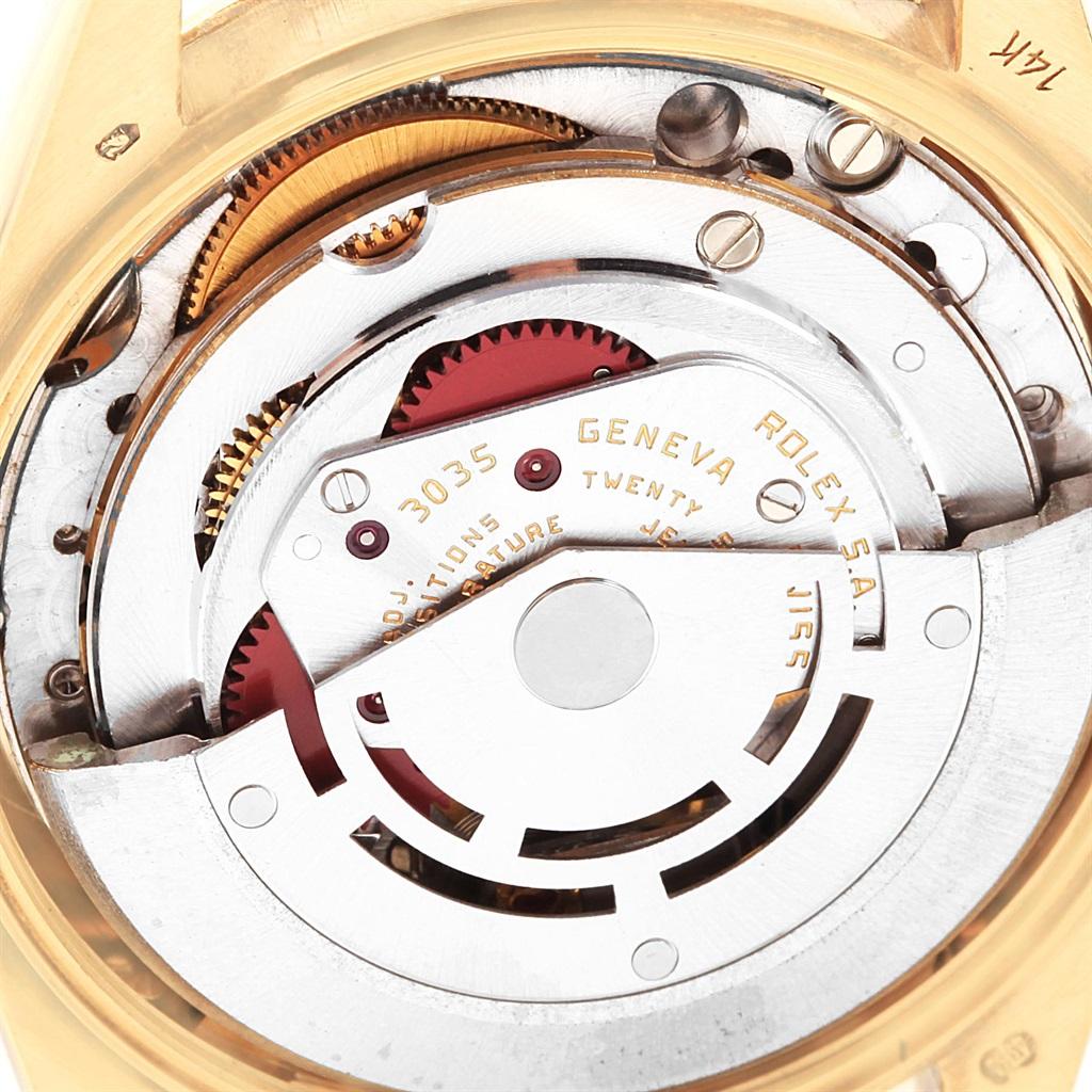 Rolex Date Men’s 14 Karat Yellow Gold Vintage Men’s Watch 15037 For Sale 3