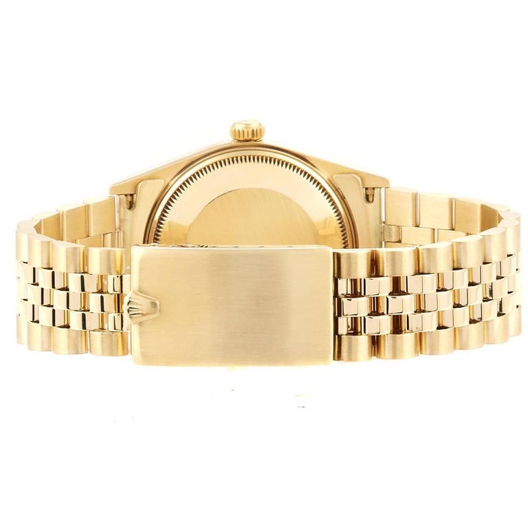 Rolex Date Men's 14 Karat Yellow Gold Vintage Men's Watch 15037 For