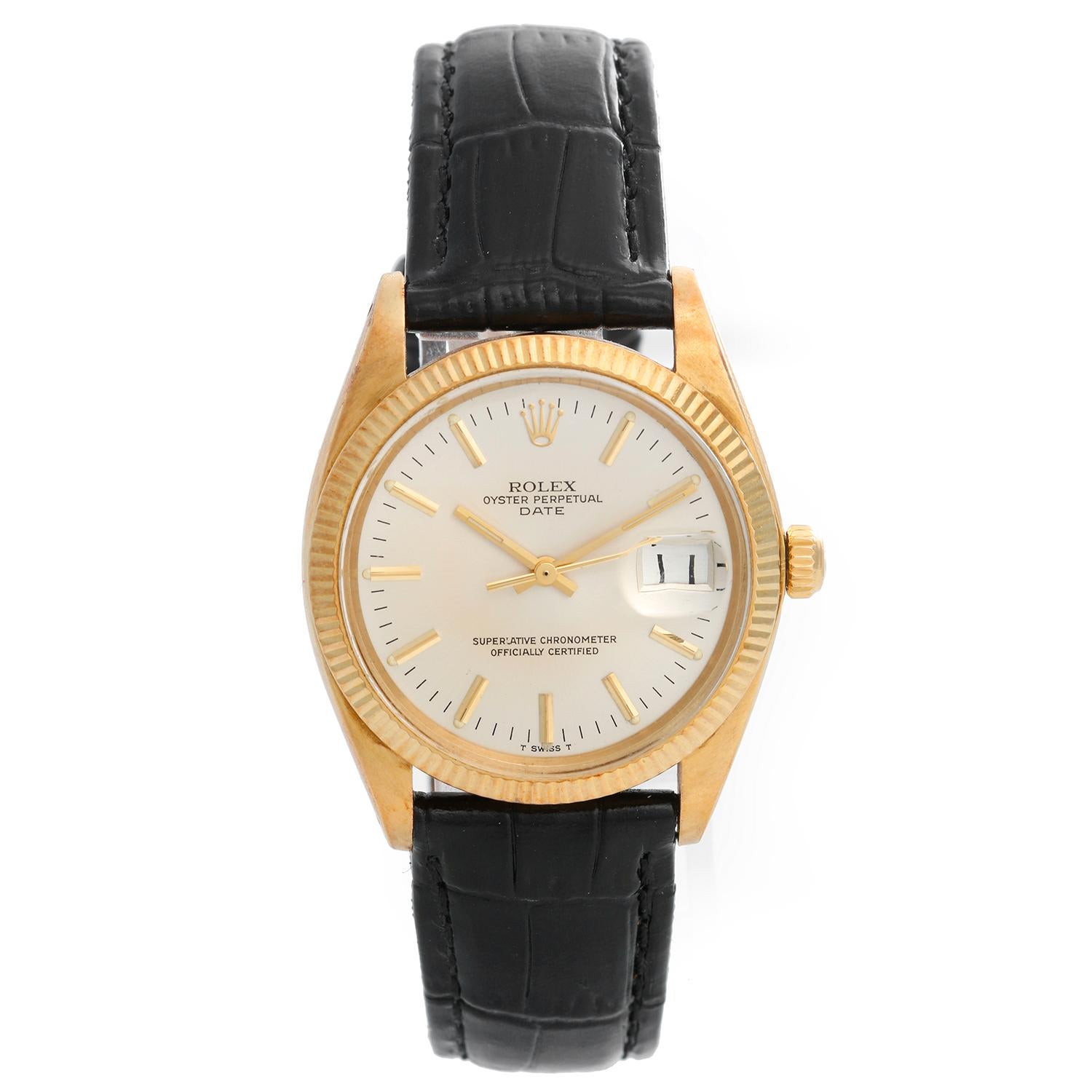 Rolex Date Men's 14 Karat Yellow Gold Watch 1503