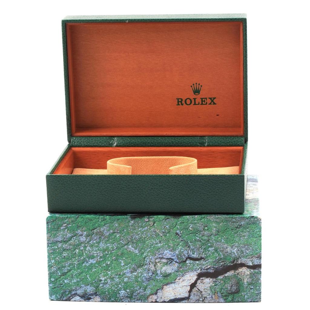 Rolex Date Men's Steel 18 Karat Yellow Gold Blue Dial Men's Watch 15203 For Sale 10