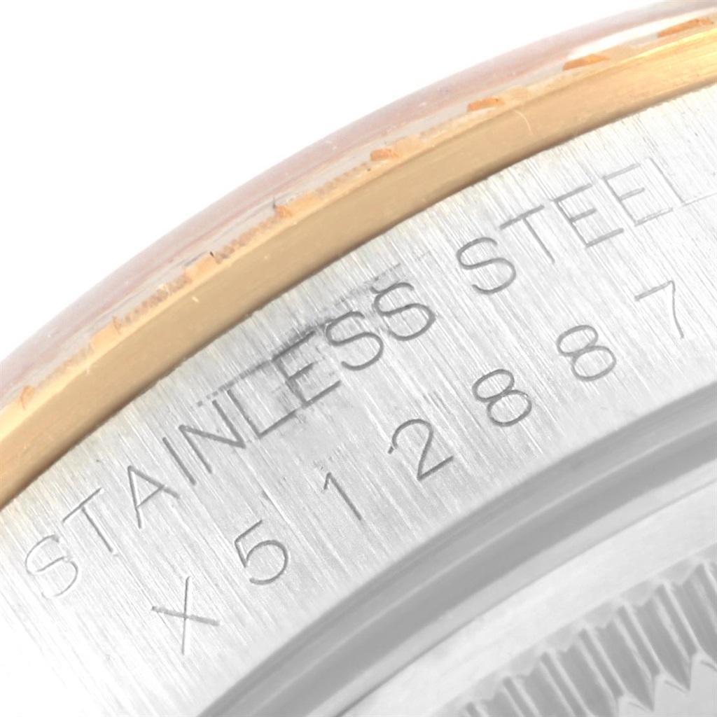 Rolex Date Men's Steel 18 Karat Yellow Gold White Dial Men's Watch 15223 For Sale 6