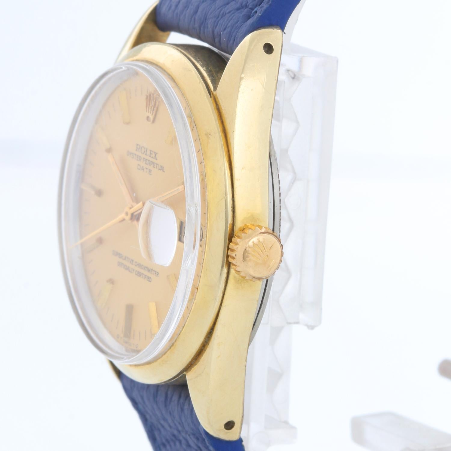 Rolex Date Men's Vintage 14k Gold Shell Watch, 1550 2