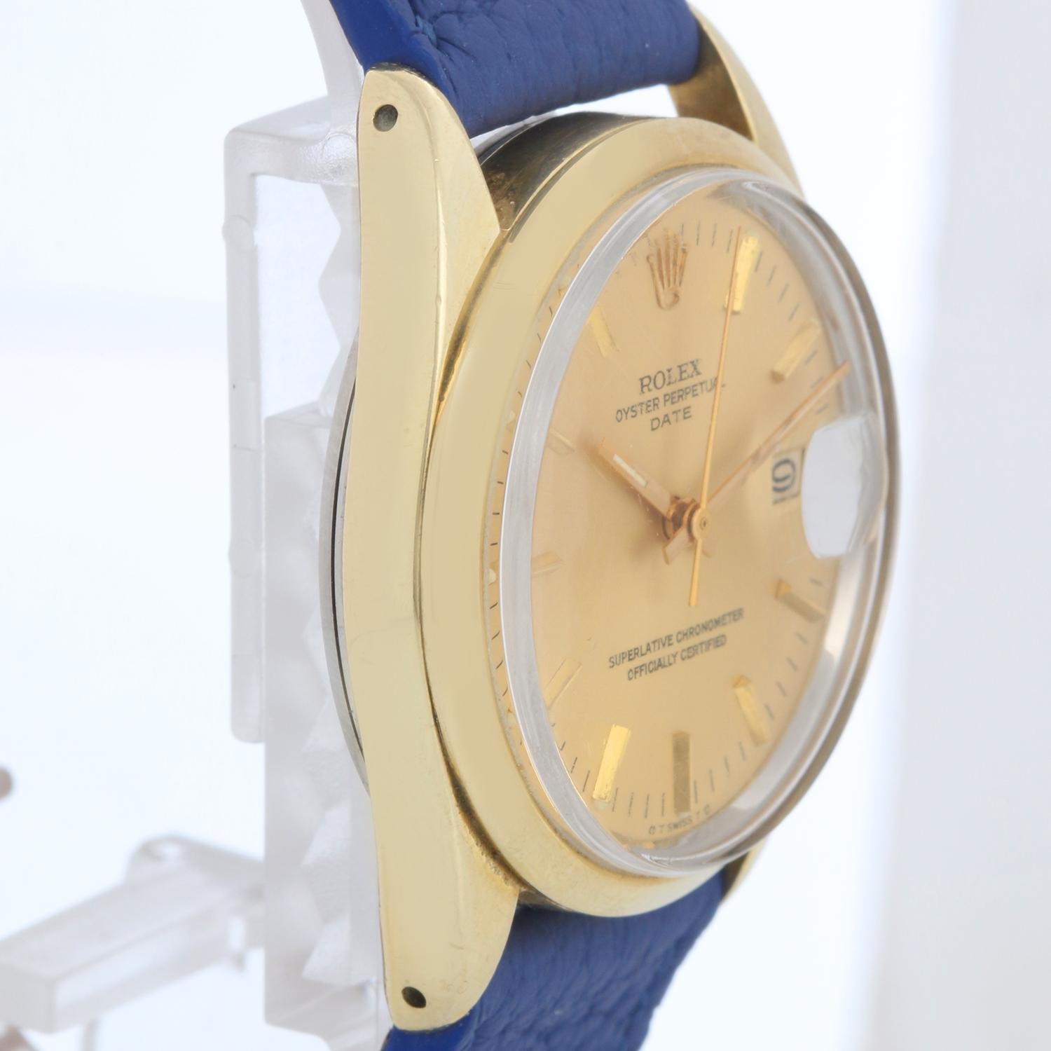 Rolex Date Men's Vintage 14k Gold Shell Watch, 1550 3