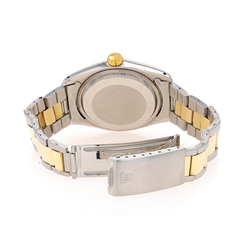 Rolex Date Men's Wristwatch 1505 Stainless Steel & Yellow Gold 18k Auto 1Yr Wnty en vente 2