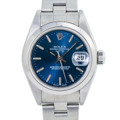 Rolex Date Oyster 79160 Automatic Lady's Watch Stainless Steel BlueDial