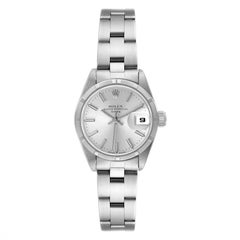 Rolex Date Oyster Bracelet Silver Dial Steel Ladies Watch 69190