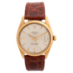 Rolex Date Ref 1500, Yellow Gold 34mm Case, Lightly Patinated Dial, Year c1967