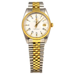 Rolex Date Ref. 15053 Two Tone 18k Yellow Gold & Stainless Steel
