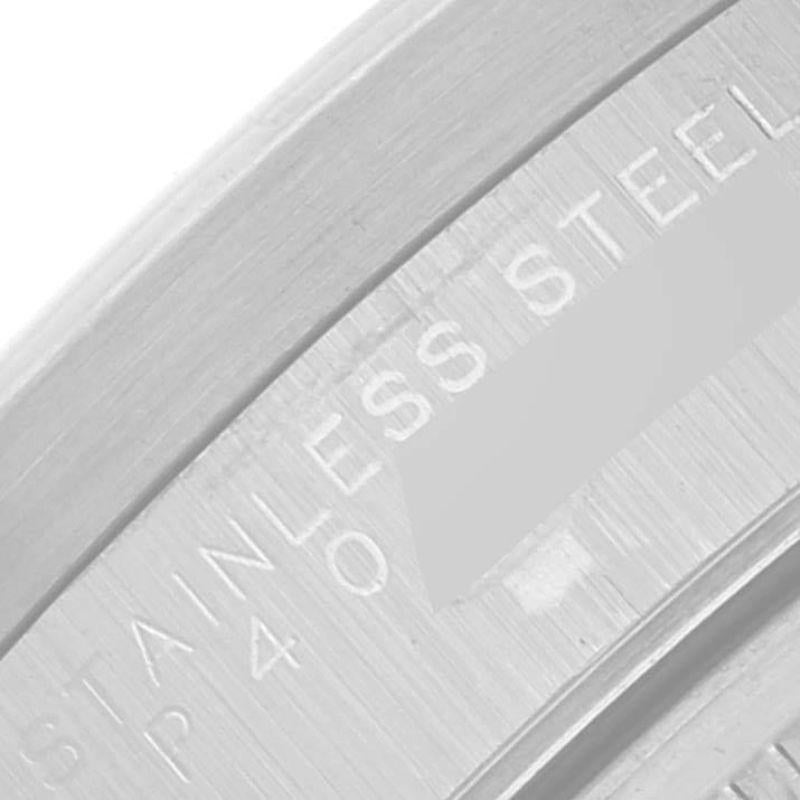 Rolex Date Salmon Dial Engine Turned Bezel Steel Mens Watch 15210 For Sale 2