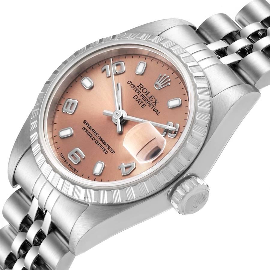 Women's Rolex Date Salmon Dial Jubilee Bracelet Ladies Watch 79240