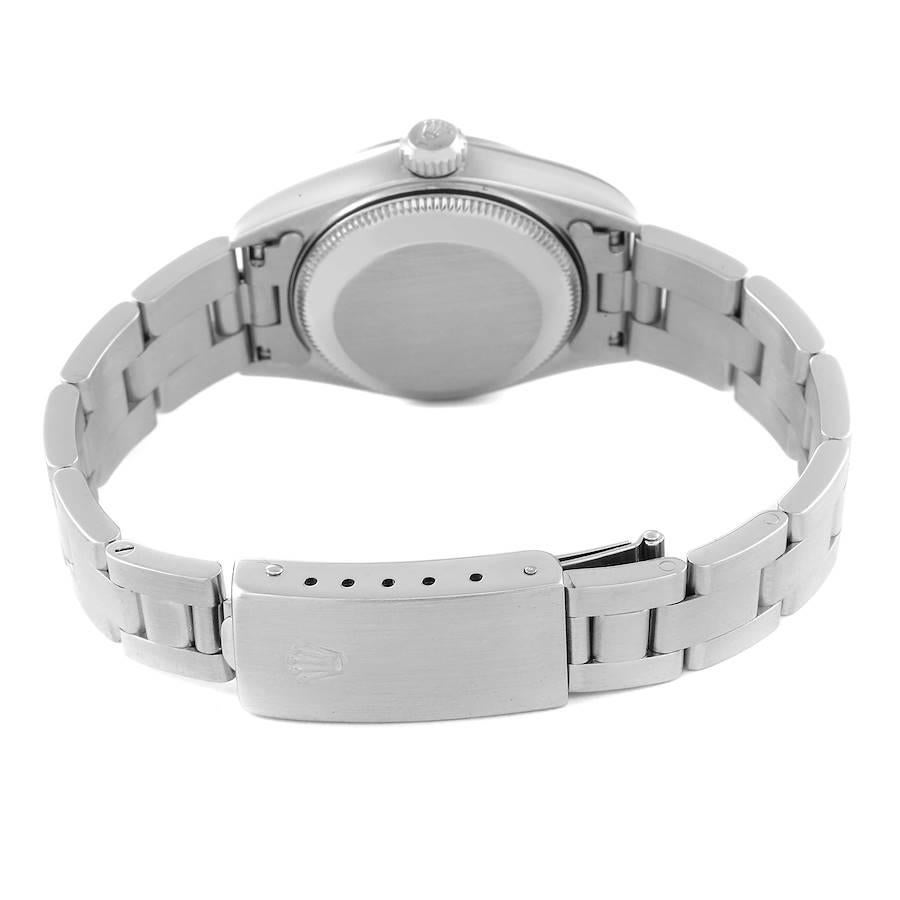 Rolex Date Salmon Dial Oyster Bracelet Steel Ladies Watch 69160 3