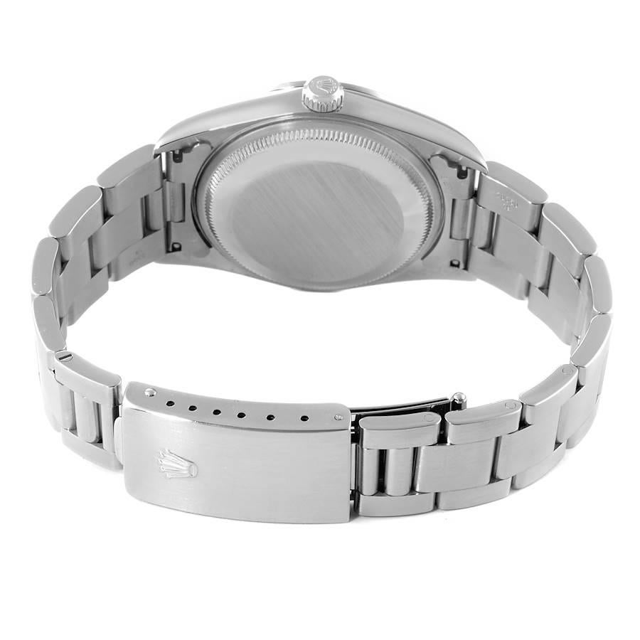 Rolex Date Salmon Dial Oyster Bracelet Steel Mens Watch 15200 2