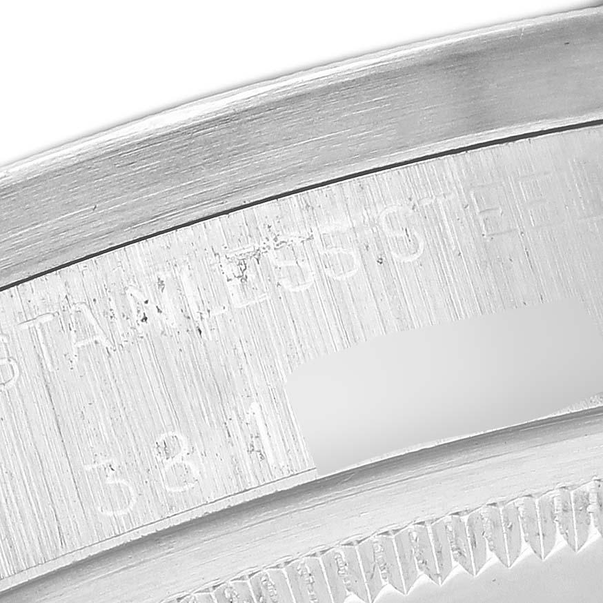 Rolex Date Silver Dial Engine Turned Bezel Vintage Steel Mens Watch 1501 2