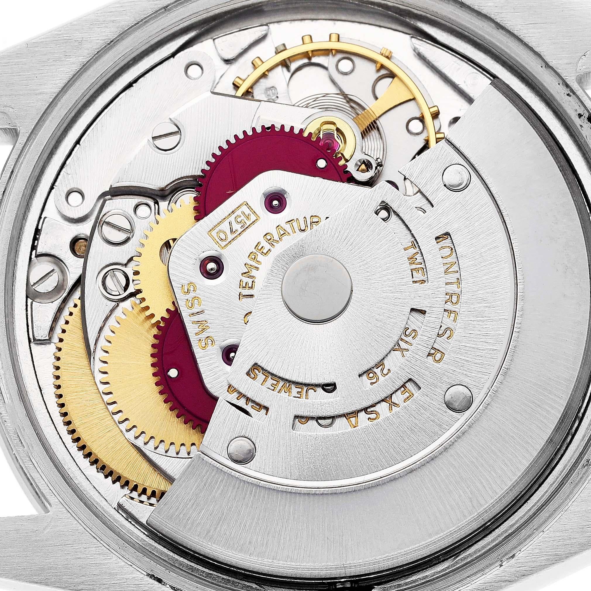 Rolex Date Silver Dial Engine Turned Bezel Vintage Steel Mens Watch 1501 3