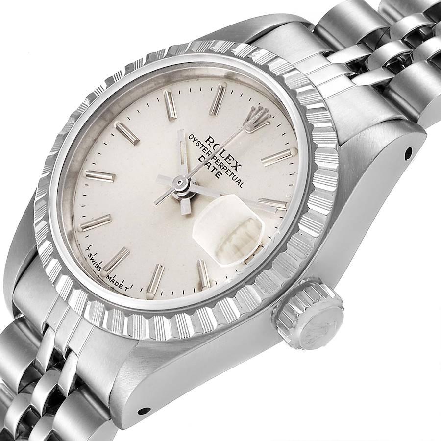 Women's Rolex Date Silver Dial Jubilee Bracelet Steel Ladies Watch 69240