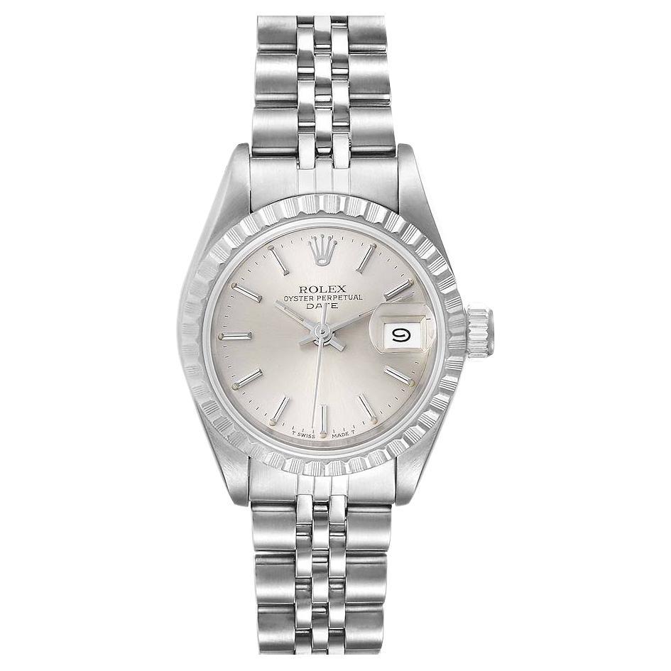 Rolex Date Silver Dial Jubilee Bracelet Steel Ladies Watch 69240