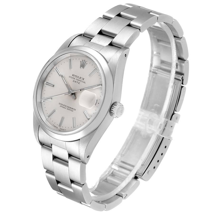 Rolex Date Silver Dial Oyster Bracelet Automatic Men's Watch 15200 Box For Sale 1