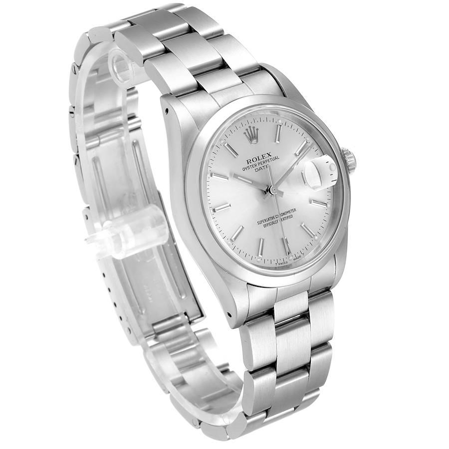 Rolex Date Silver Dial Oyster Bracelet Automatic Men's Watch 15200 1
