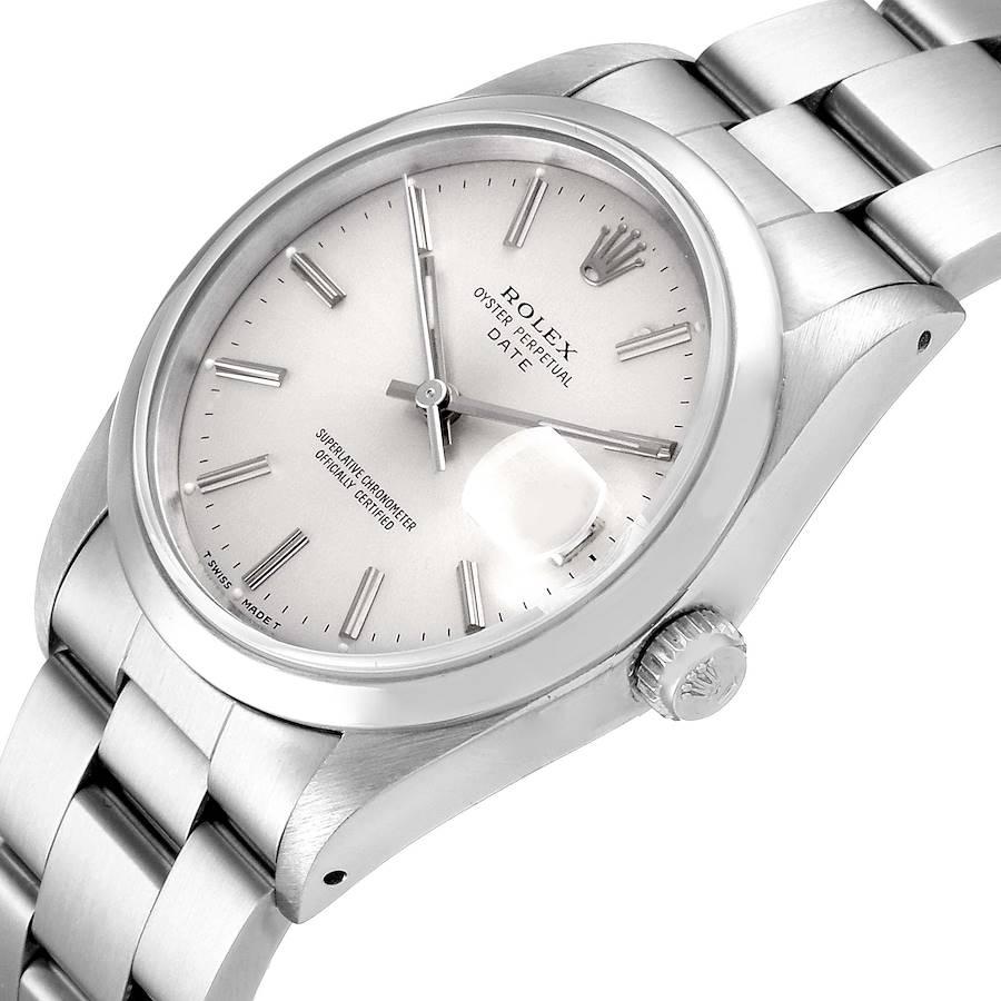 Rolex Date Silver Dial Oyster Bracelet Automatic Men's Watch 15200 For Sale 2