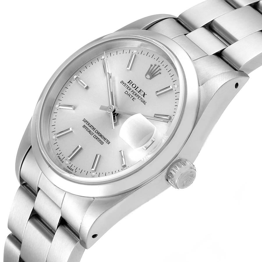 Rolex Date Silver Dial Oyster Bracelet Automatic Men's Watch 15200 2