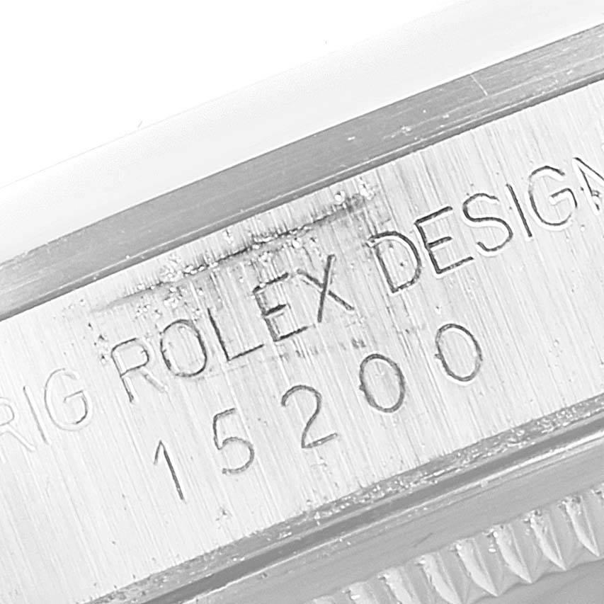 Rolex Date Silver Dial Oyster Bracelet Automatic Men's Watch 15200 3