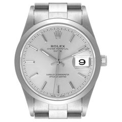 Rolex Date Silver Dial Oyster Bracelet Automatic Mens Watch 15200