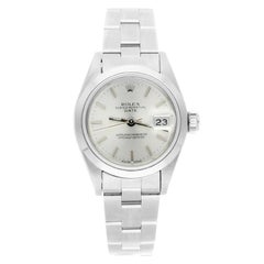Rolex Date Silver Dial Oyster Bracelet Stainless Steel Ladies Watch 69160