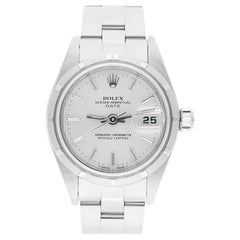 Vintage Rolex Date Silver Dial Oyster Bracelet Stainless Steel Ladies Watch 79190