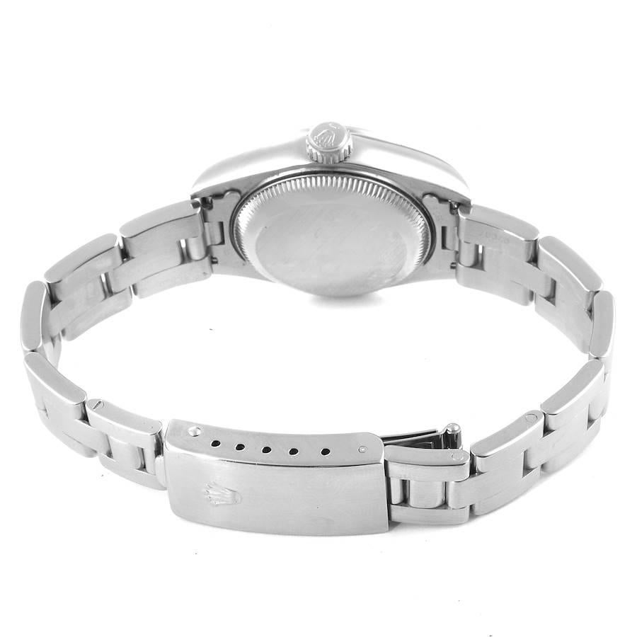 Rolex Date Silver Dial Oyster Bracelet Steel Ladies Watch 69160 For Sale 3