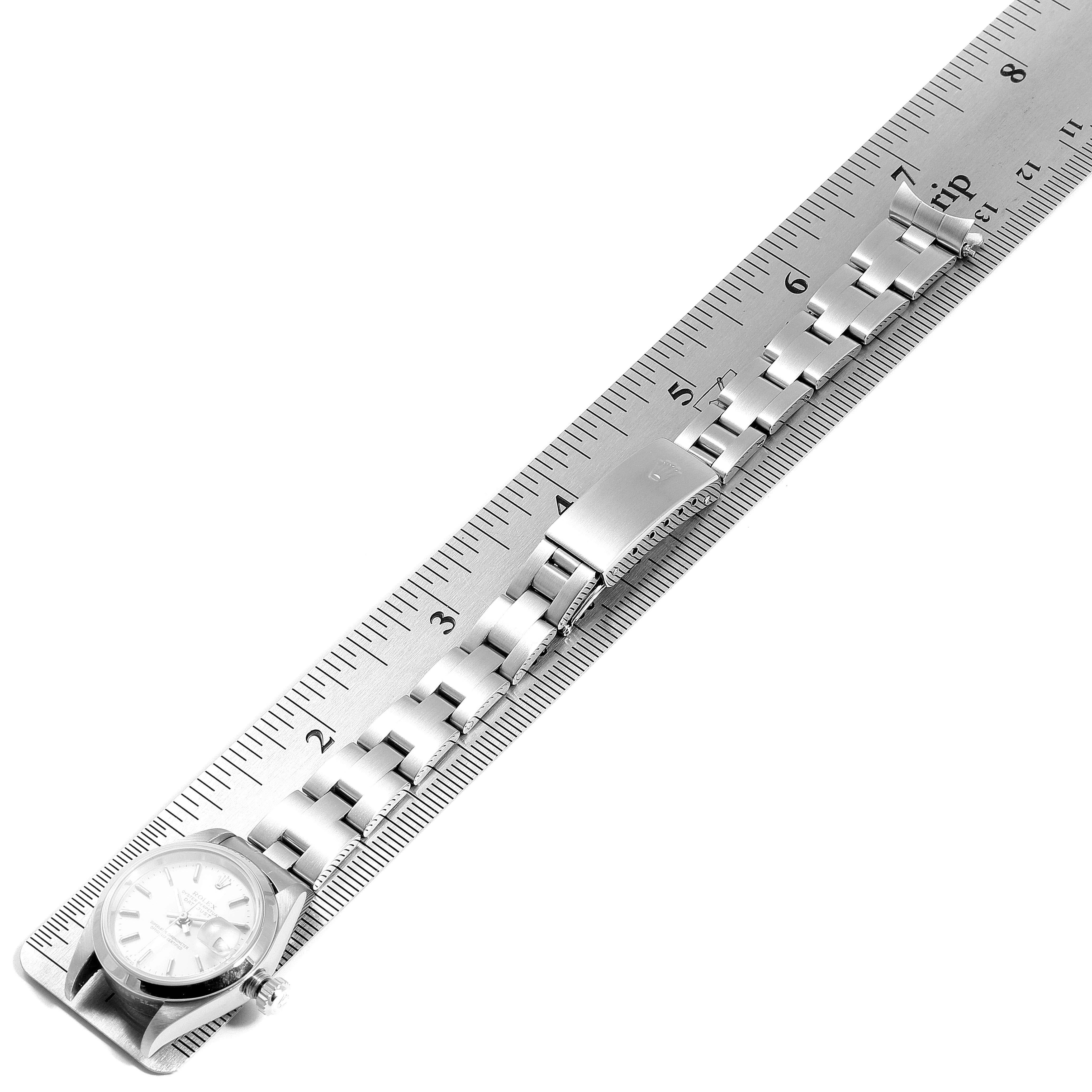 Rolex Date Silver Dial Oyster Bracelet Steel Ladies Watch 79160 For Sale 6