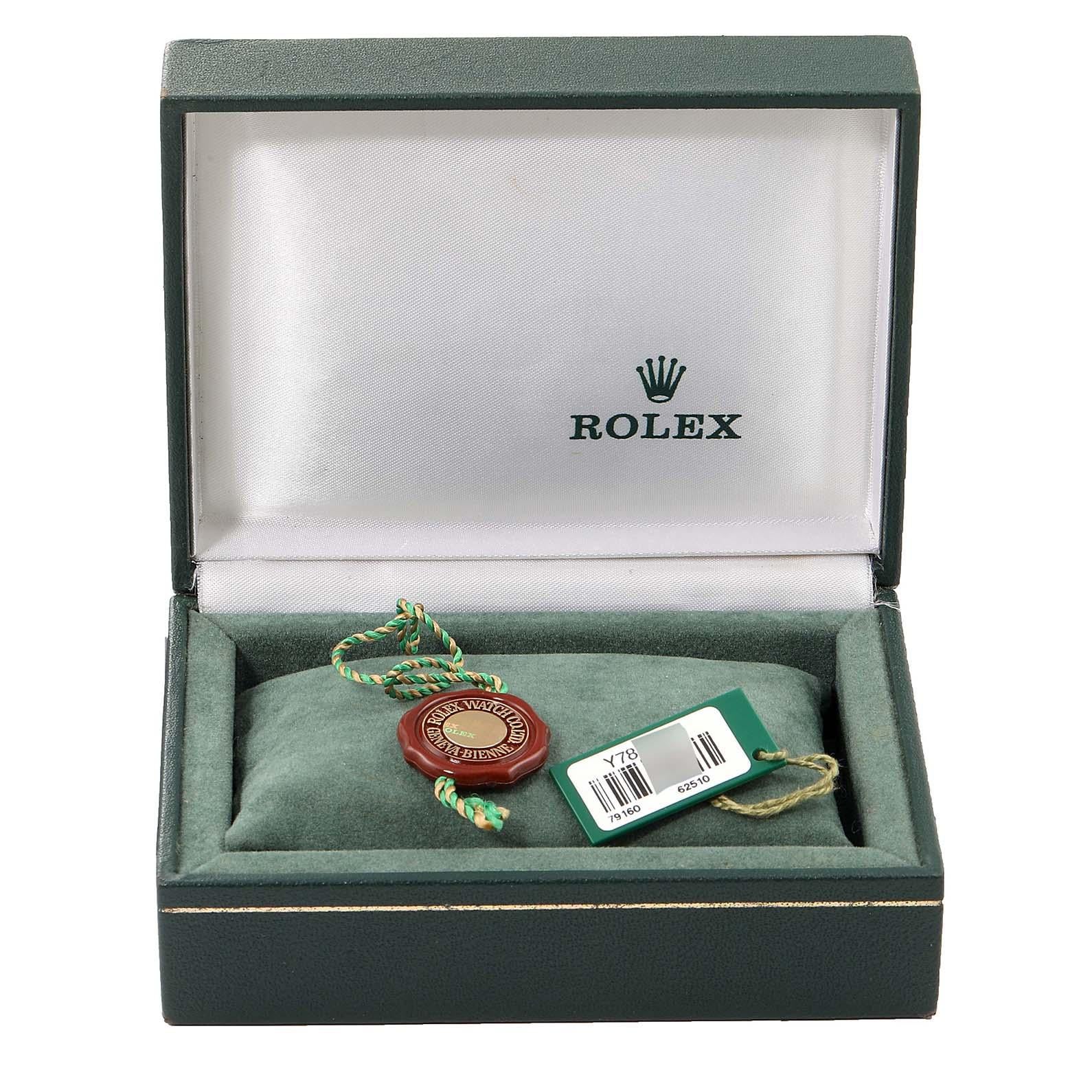 Rolex Date Silver Dial Oyster Bracelet Steel Ladies Watch 79160 For Sale 7