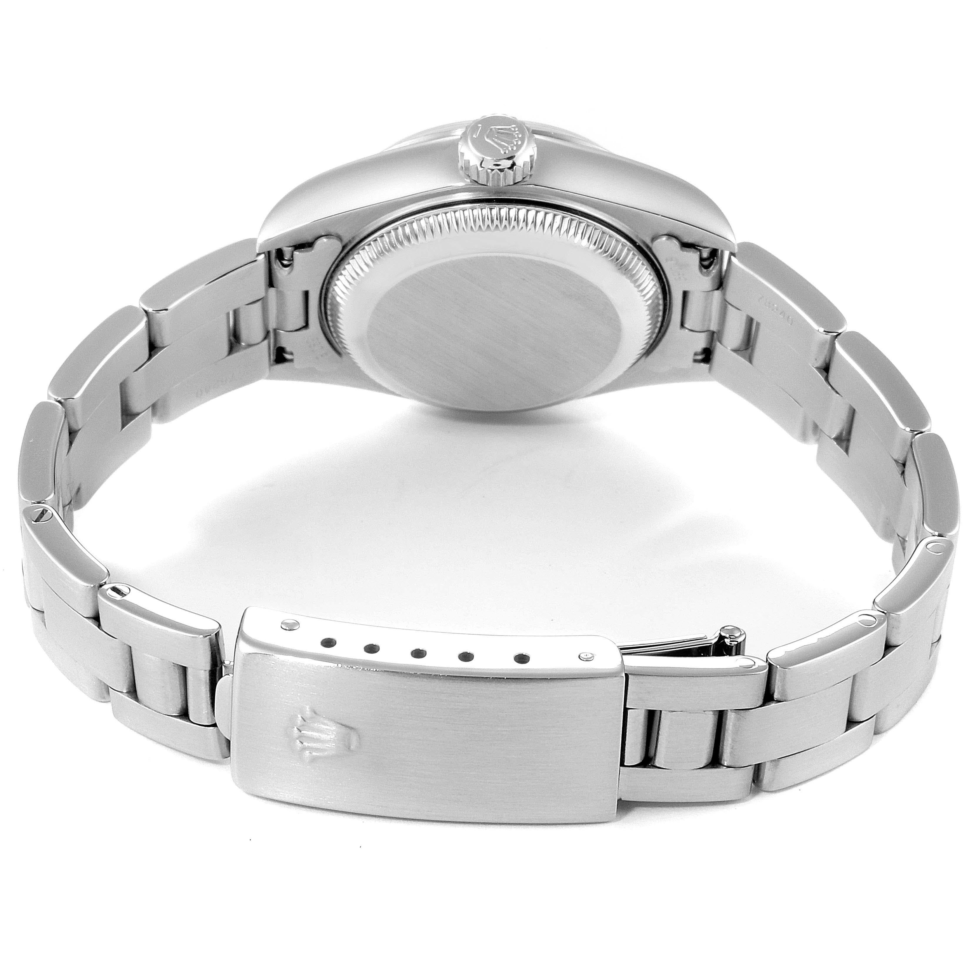 Rolex Date Silver Dial Oyster Bracelet Steel Ladies Watch 79160 For Sale 2
