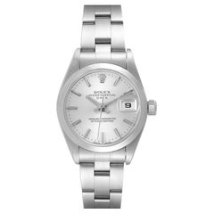 Rolex Date Silver Dial Oyster Bracelet Steel Ladies Watch 79160