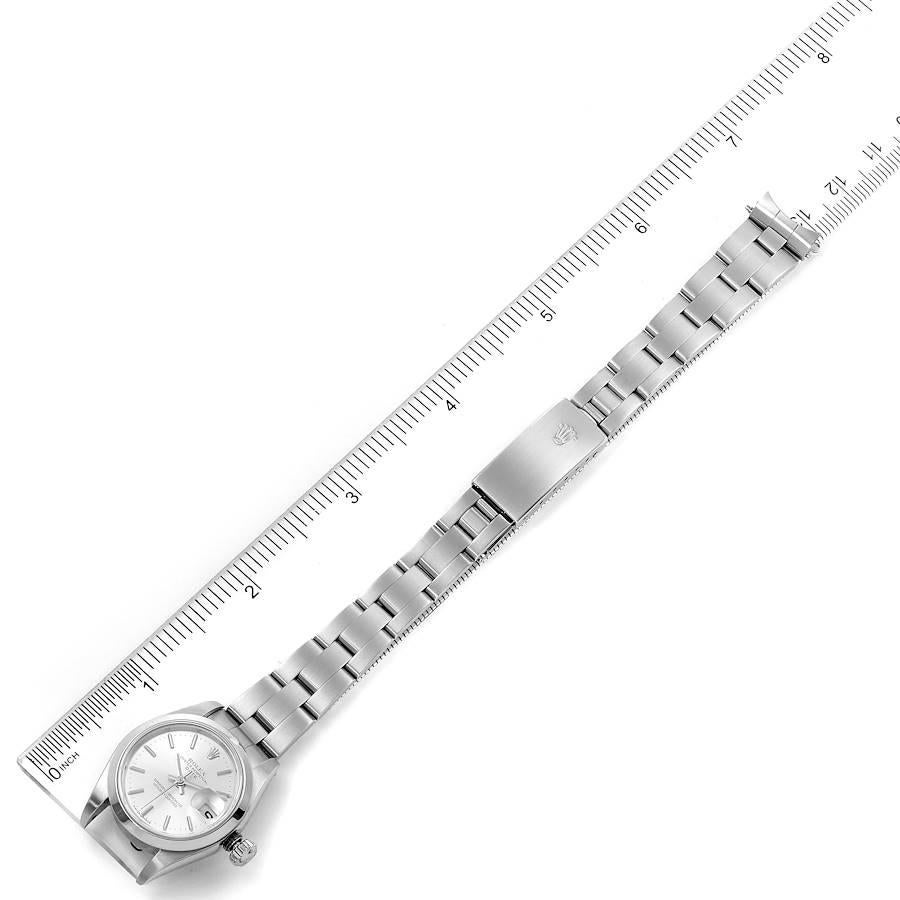 Rolex Date Silver Dial Oyster Bracelet Steel Ladies Watch 79160 Papers For Sale 5